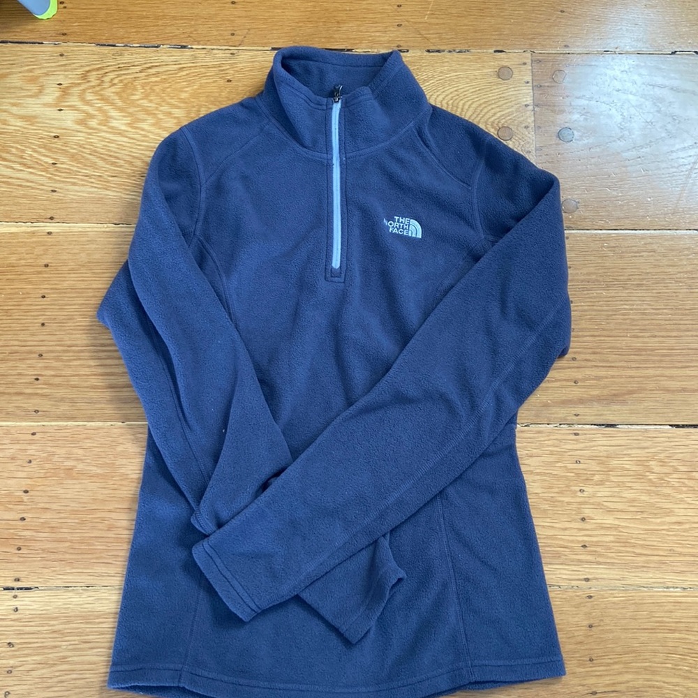 Long sleeve fleece quarter zip pullover